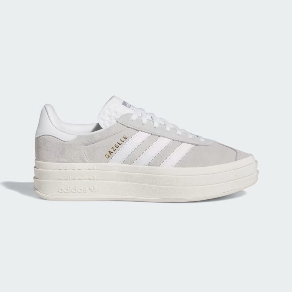 Adidas Women's Gazelle Bold Platform Sneakers Sz 8.5 - Light Gray and White NWB